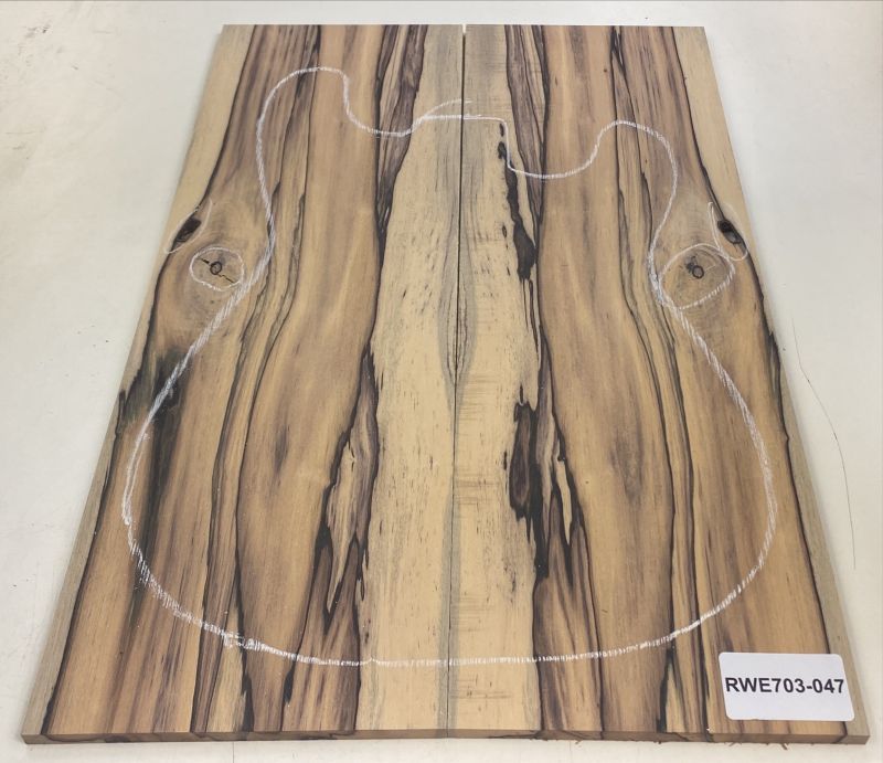 Top Schwarzweißes Ebenholz/Royal White Ebony 10mm Einzelstück #047